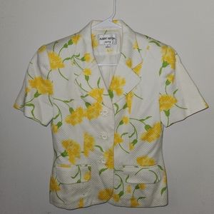 Albert Nipon floral skirt/ blazer set sz S